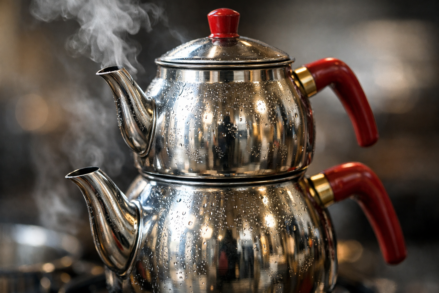 Çaydanlık ve demlik detayı